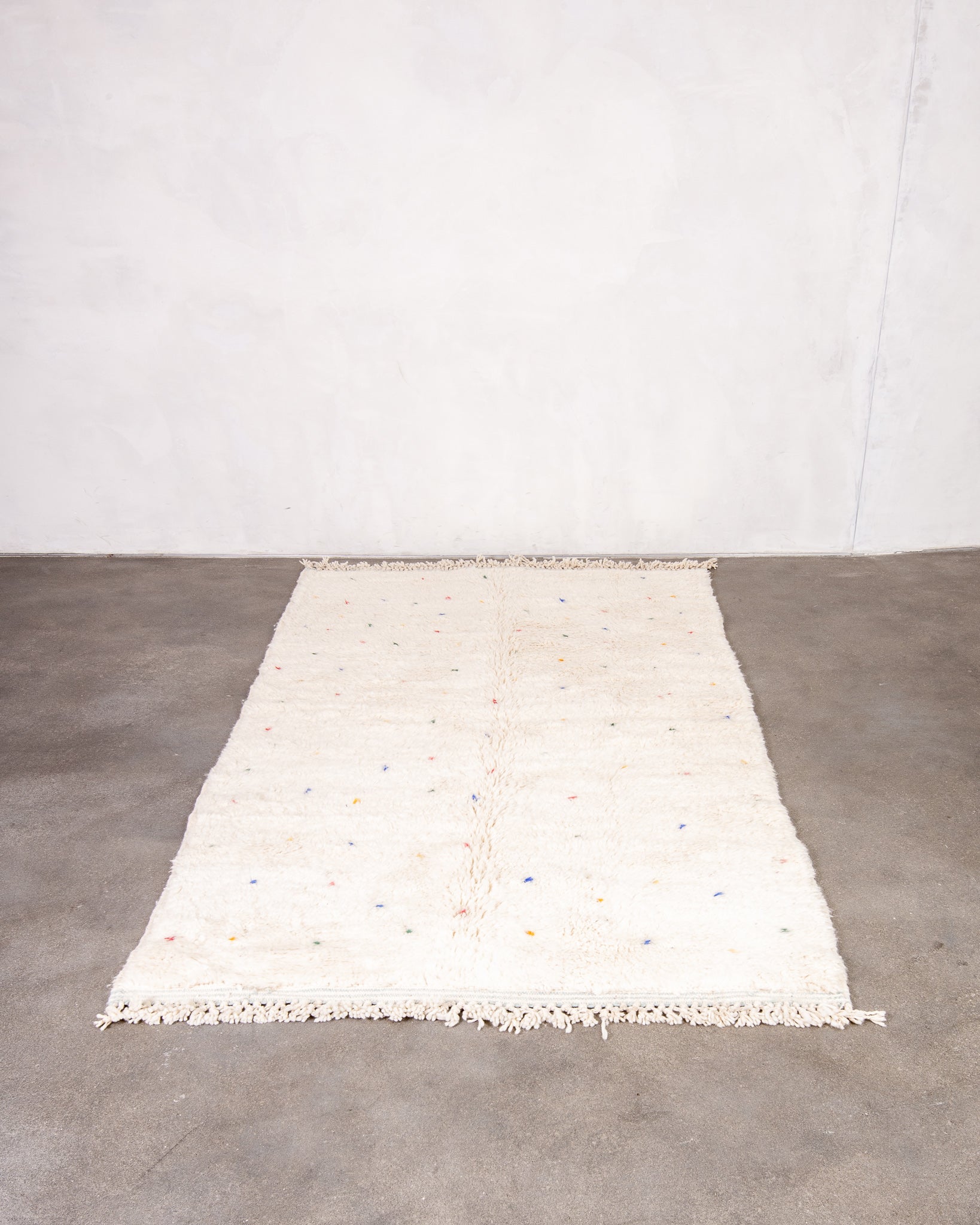 Modern designer handcrafted Berber rug from morocco Beniourain with beautiful colors and patterns